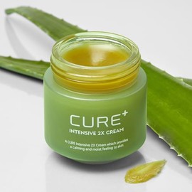 Cure Intensive 2X Cream, Bálsamo Multi Hidratante Profundo de Aloe Premium, Cuidado de la Piel Coreano, Hidratante Facial para Piel Seca (Paquete de 1)