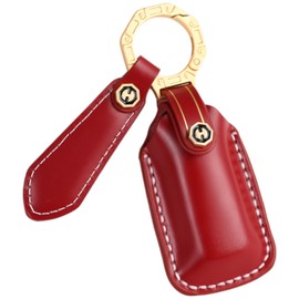 [smasol] NBOX Key Cover NBOX Custom Genuine Leather Key Case JF1 JF2 JF3 JF4 Key Case 3 Buttons 4 Buttons One Side Slide Dedicated Design Both Sides Slide, Red (foil) / 4 Button