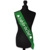 Irish for the Day Sash - Green with Silver Text