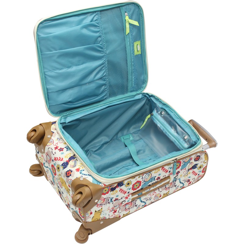 Lily Bloom Design Pattern Carry On Luggage with Spinner Wheels