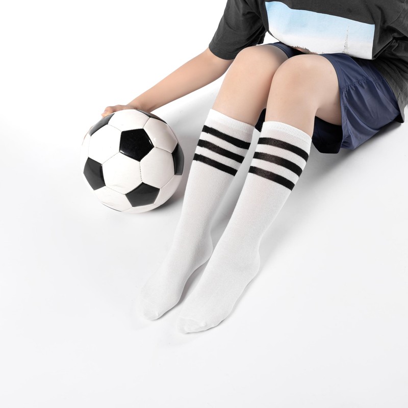 BONANGEL Kids Youth Soccer Socks,Boys Girls Knee High Athletic Sports