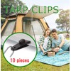 XSAJU Tent Clips, Tarp Clips, Set of 10, Strong Fixing,