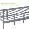 Geniqua Double Bed Full Size Bed Frame Metal Platform Headboard