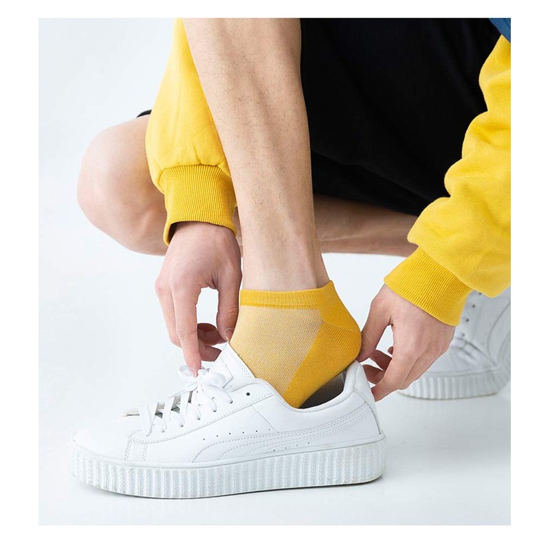 UBUMO Men's Tabi Flip Flop Socks Athletic Cotton Crew Two