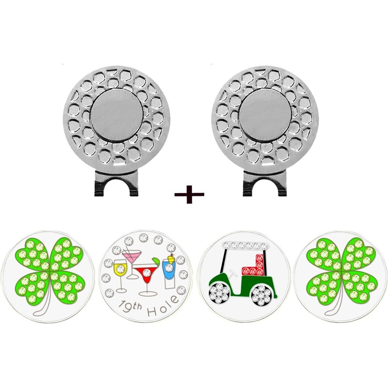 Golf Ball Markers and Hat Clip Magnetic Value Set for