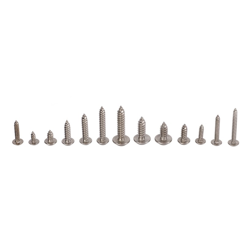 240Pcs Self Tapping Screws Cross Pan Head Stainless Steel M3