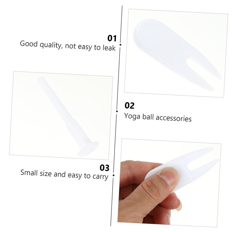 Mipcase 10pcs Exercise Ball Plug Replacement Set with Remover Pullers