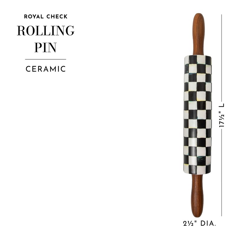 MACKENZIE-CHILDS Rolling Pin, Decorative Roller Pin for Baking, Cute Baking