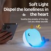 faralite Cute Whale Night Light, Soft Narwhal Silicone LED Night