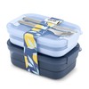 Ello 2-Pack Lunch Stack Plastic Food Storage Container Bento Box
