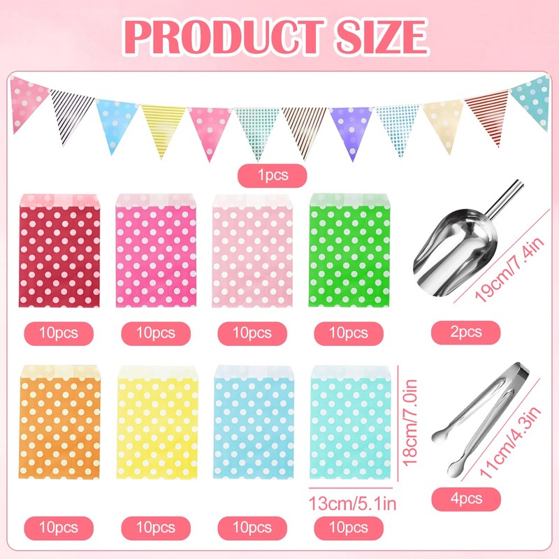 Pack of 87 Candy Bar Accessories Wave Point