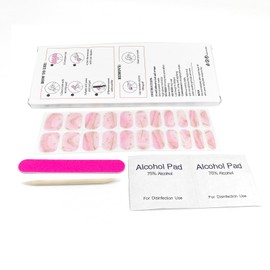 ZEARE Cured Gel Nail Strips 22pcs UV Free Easy Apply & Remove Salon-Quality Gel Nails Stickers Long Lasting