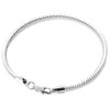 Jude Jewelers Stainless Steel Snake Chain Style Bangle Bracelet (Silver)