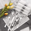 Joyido 100Guests Pre Rolled Silver Plastic Silverware Sets - Heavy