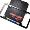 Sweden Flag Domed Black License Plate Frame -US Size- Sverige