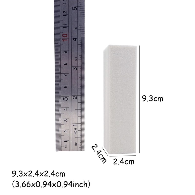 Honbay 10PCS White Nail Buffer Block for Acrylic and Natural