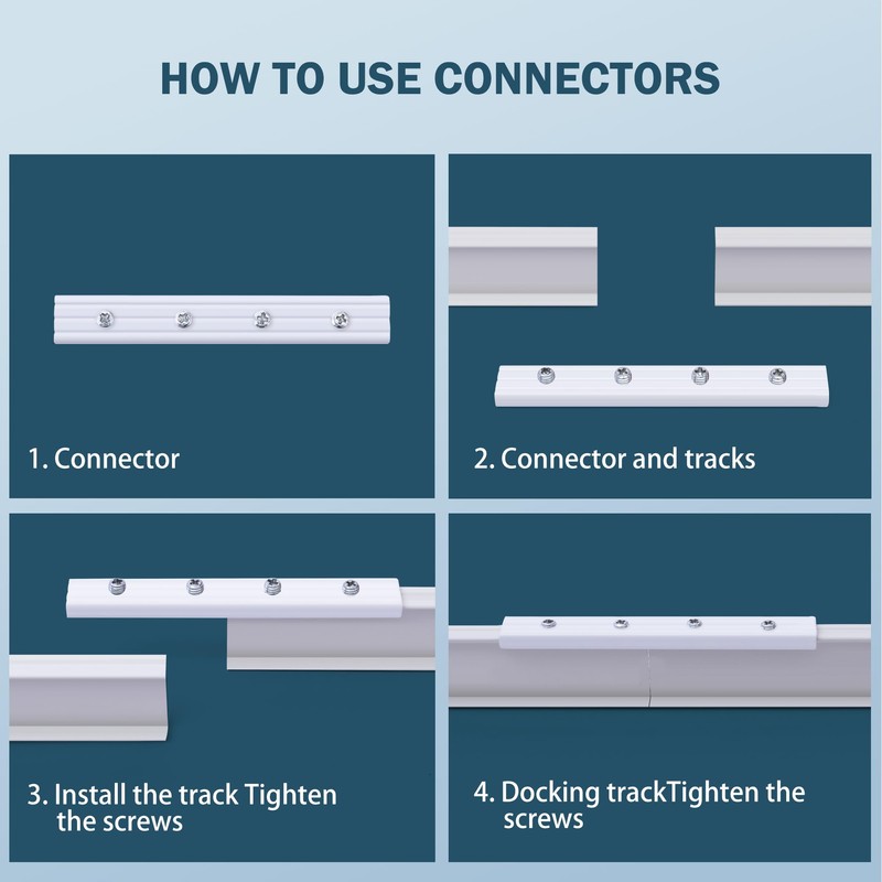 MaKefeile Ceiling Curtains Track System, Flexible & Bendable Curtain Tracks