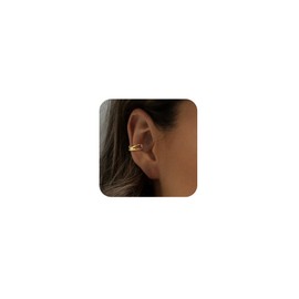 Ear Cuff Gold Earrings for Women 14K Gold Plated Hoop Earrings Jewelry Hypoallergenic Earrings For Women