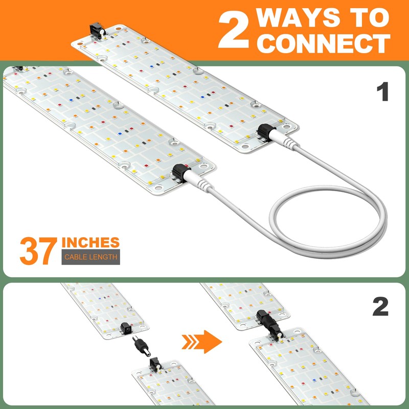 DOMMIA Grow Lights, 40W Linkable Grow Lights for Indoor Plants