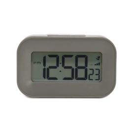 Acctim Kyle Digital Alarm Clock, LCD Digital Display with White Backlight, Snooze Function, Volume Control (Jeep Grey)
