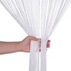 WedDecor White String Curtains Glitter Fringe Panel Fly Screen Room