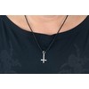 Kiss of Leather Dainty Cross Pendant 925 Sterling Silver with