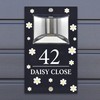 Custom Signs Solar Illuminated Modern Anthracite House Number Sign 24cm