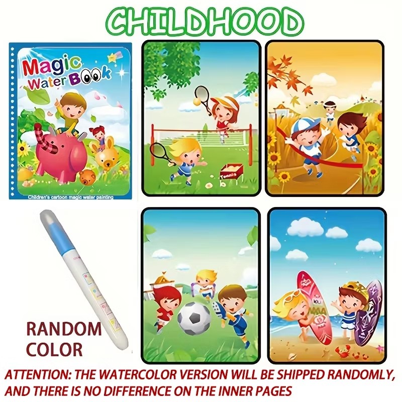 Reusable Water Drawing Book for Kids – Mess-Free Magic Coloring