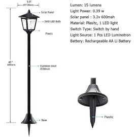 40 Inch Solar Flame Torch Lights Outdoor 2 Pack, Flickering Waterproof IP65 Pathway Lights with Metal Stakes for Garden Yard Patio Walkway