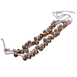 Shiva Lingam Shop White Padded line Cloth String/Rope Anklet 20 Bells/Ghungroo/Payal/salangai | Bharatnatyam, Kuchipudi, Kathak | Classical Dance Jewelry, Showing as Image, I-5989