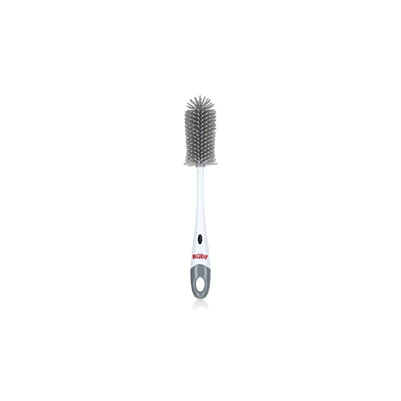 Nuby Escobillón De Silicón Con Dos Puntas Para Limpieza De