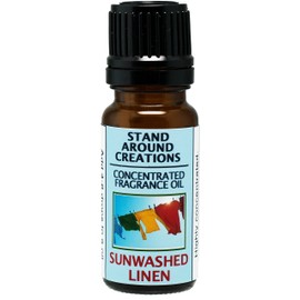 Concentrated Fragrance Oil - Scent: Sunwashed Linen- Freshly Washed Clothes Hanging in The Summer Breeze. Contains Natural Essential Oils. (.33 fl.oz.)