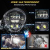 BWCarid 7 Inch LED Motorcycle Headlight DOT Approved With DRL
