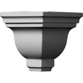 Ekena Millwork MOC05X04ED Outside Corner Moulding (matches moulding MLD04X05X06ED), 5"P x 5"H, Primed