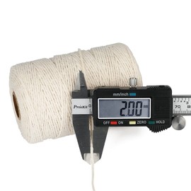 JijAcraft Butchers Twine 656 Feet, 2mm Beige Cotton String for Meat Trussing, Sausage, Turkey - Food Safe Natural Kitchen Cooking Twine for Bakers and Food Prep