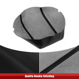 KBH Front Center Console Armrest Cover Replacement for Ford Explorer 2011-2019, Vinyl Leather Arm Rest Skin Upholstery, Anti-Scratch, Black (Leather Part Only)