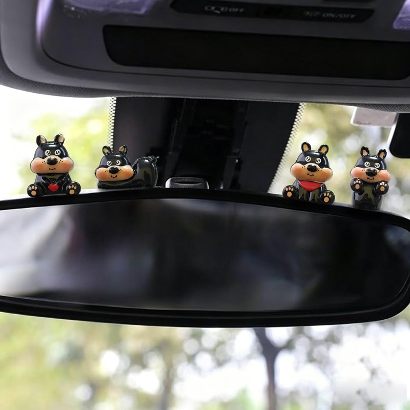 5PCS Cute mini Dog Dashboard Decorations,Dog Themed Desk Decor Ornaments,Cars