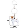 NEWEI Acrylic Cute Jack Russell Terrier Dog Key Chain Keychains