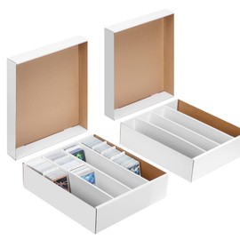 4 Pack Cardboard Card Storage Box, Bulk Card Storage Box Cardboard