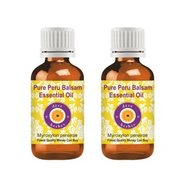 dève herbes Peru Balsam Essential Oil (Myroxylon pereirae) Pure | Viscous Texture | Rich Aroma | Unisex | All Skin Types | for External Use Only | Natural Extract | Steam Distilled 15ml X 2 (1 oz)
