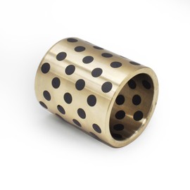 Sinoblu Sleeve Bearings 18mm ID x 24mm OD x 30mm L – Graphite Brass Bushing for Oil-Free Self-Lubricating Applications – Wear Resistant for Industrial Equipment