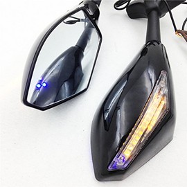 SMT-Blue Led Integrated Turn Signal Mirror Compatible With Triumph Daytona 600 650 Tt600 New [B00RW3NT10]