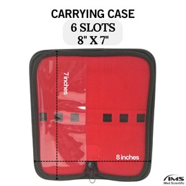 All-Purpose Faux Leather Pouch Zipper Case Versatile Molle with Protective Flap and Elastic Straps to Store Organize Sort Wide Variety of Tools, Holds 6 Instruments, 7"x8"