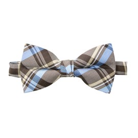 Spring Notion Men's Tartan Plaid Woven Bow Tie Brown