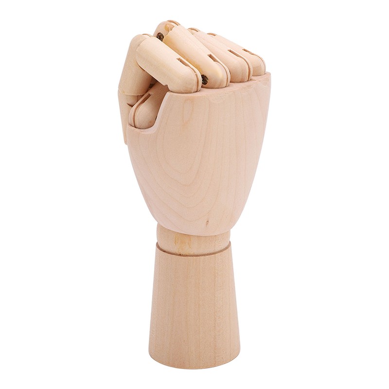 Wood Mannequin Hand Flexible Joints Fingers Drawing Mannequin Hand for
