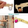 Pocket Caliper, 100mm Double Scale Sliding Gauge Brass Vernier Caliper