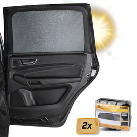 CarComfort Sun Protection Car, 2 Pieces Sun Visor Side Window, Universal Sun Protection Kids UV Protection Car, Side Window Sun Shade Black