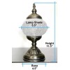 Handmade Stained Glass Mosaic Table Lamp Light Turkish Moroccan For