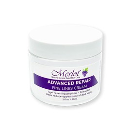 Merlot Fine Lines Eye Cream Advanced Repair with shea butter anti wrinkle peptides dark spot reducing moisture recovery for all skin types