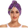 Toallas de microfibra para el cabello con botón para todo